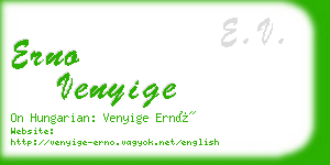 erno venyige business card